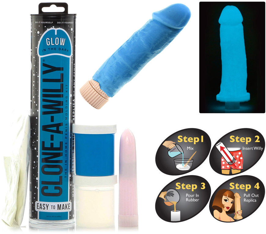 Clone-A-Willy - Glow in the Dark - Blue