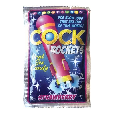 Candy Prints Cock Rocket | Explosive Bonbons für oralen Sex Erdbeere