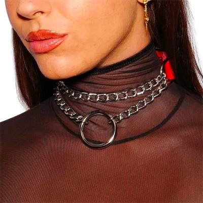 The Sinners | Rotes Würgehalsband | BDSM-Halsband aus Leder