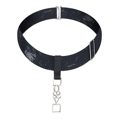 Obsessive Corrosis | Ras-de-cou argenté moderne avec pendentif cœur