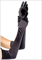 Cottelli Collection Satin Gloves - Black (S/L)