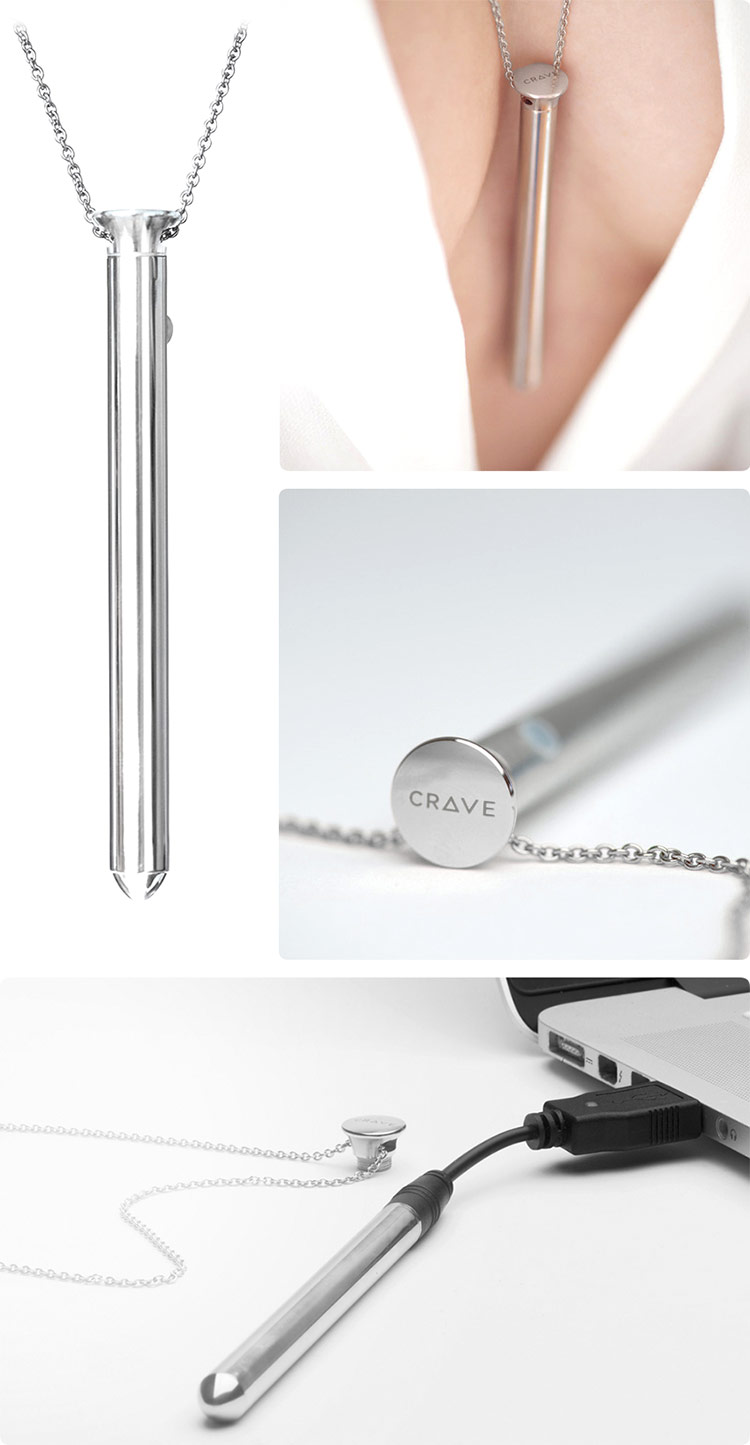 Crave Vesper Halskette & Vibrator - Silber