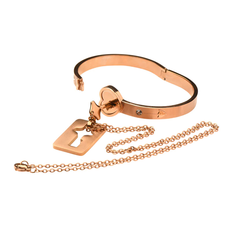 Master Series Cuffed | Abschließbares Armband & Halskette in Roségold Master Series Cuffed | Abschließbares Armband & Halskette in Roségold