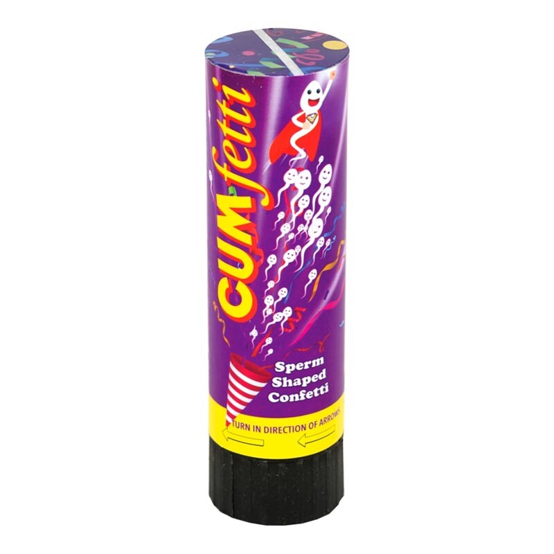 CUMfetti sperm-shaped confetti cannon