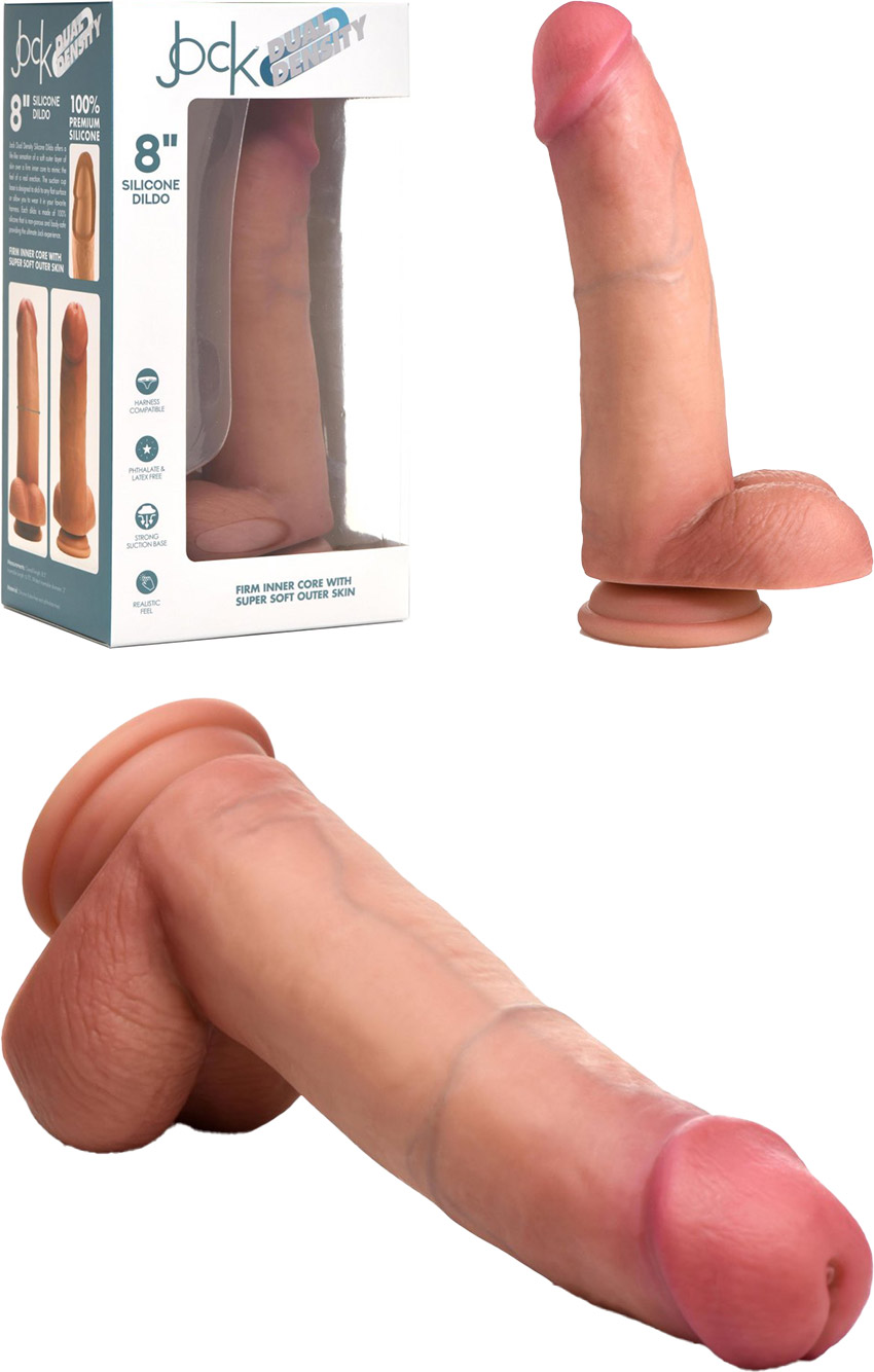 CurveToys Jock Dual Density Ultrarealistischer Silikon-Dildo - 18 cm