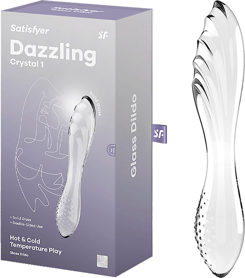 Satisfyer Dazzling Crystal 1 | Ideally textured glass dildo