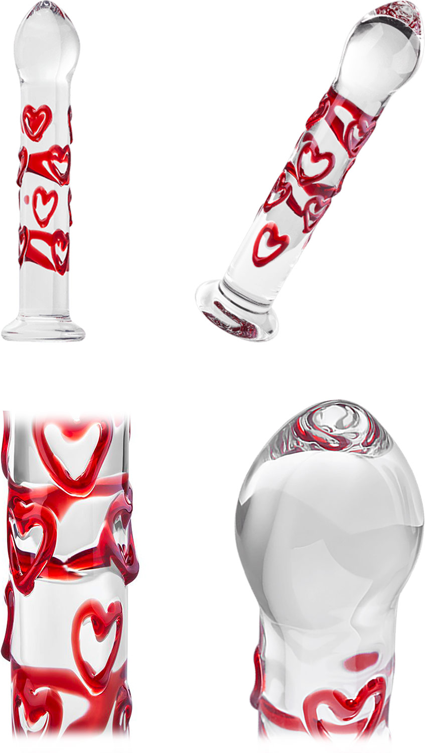 Eis Heart of Glass | Glass Dildo with stimulating motifs