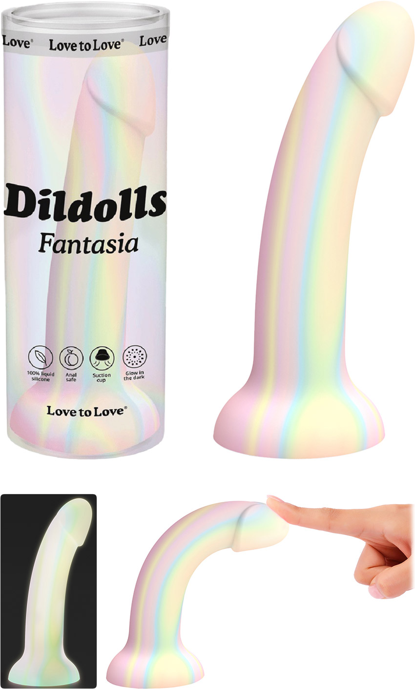 Dildo Love to Love Dildolls Fantasia - 16 cm - Phosphorescent