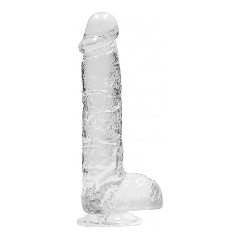 RealRock Crystal Clear | Halbtransparenter Dildo in transparent Farbe RealRock Crystal Clear | Halbtransparenter Dildo in transparent Farbe
