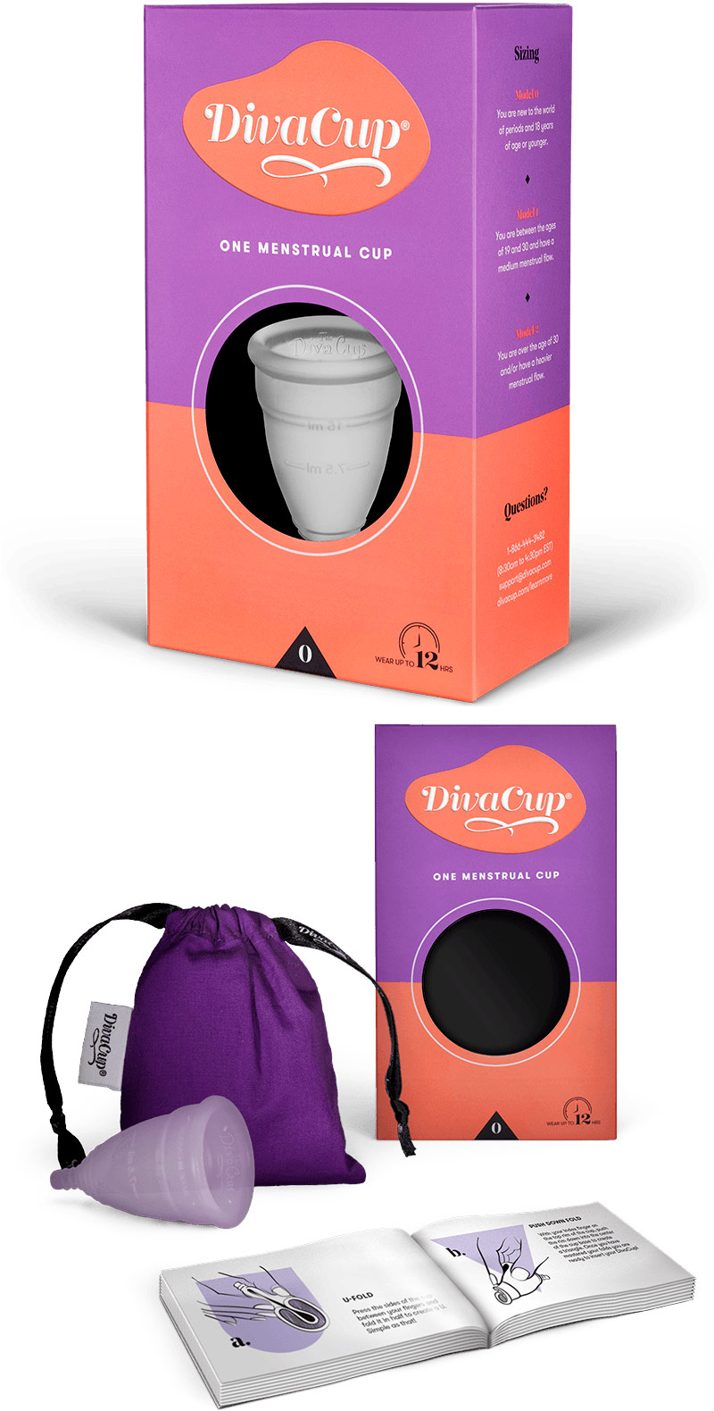 DivaCup Menstruationsbecher - Modell 0