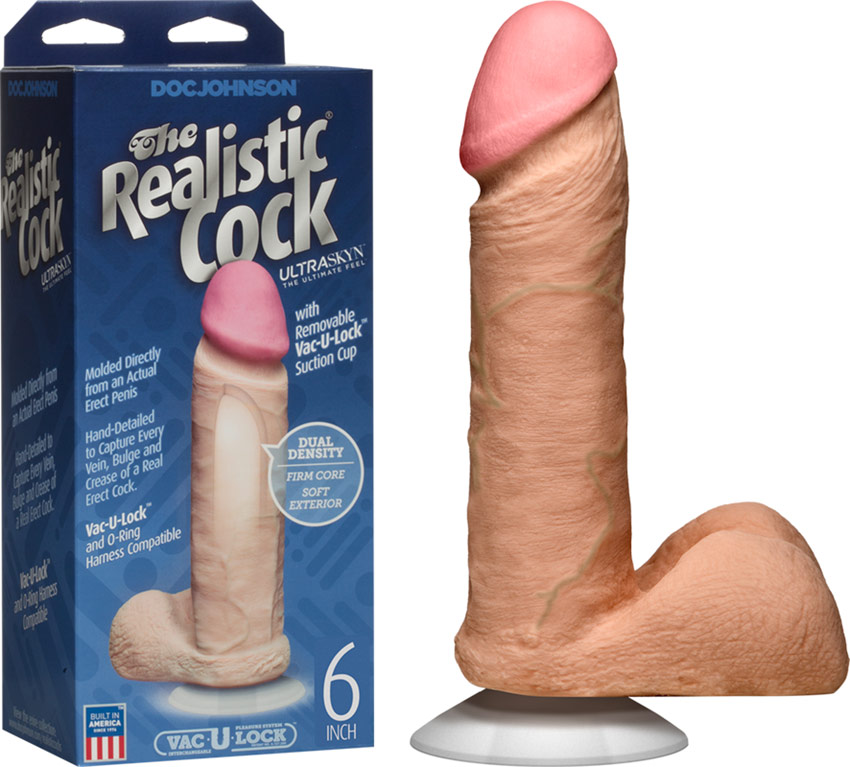 Doc Johnson Realistic Cock UltraSkyn realistic dildo - Beige - 16 cm