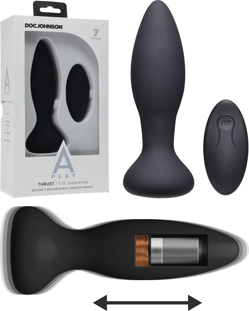 Plug anal à percussions Doc Johnson A-Play Thrust Experienced