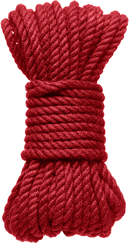Corde bondage en chanvre Doc Johnson Kink Bind & Tie - Rouge (9 m)