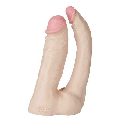 Doc Johnson Vac-U-Lock | Dildo réaliste double pénétration - Beige