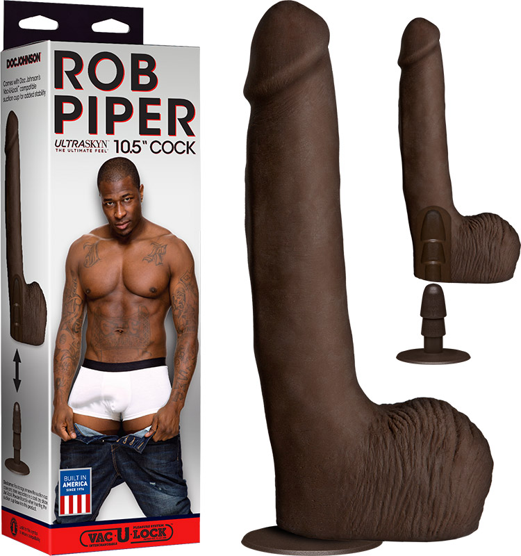 Doc Johnson Rob Piper realistic dildo - Brown - 21.5 cm