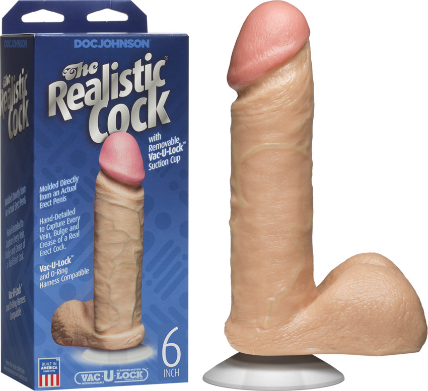Dildo realistico Doc Johnson The Realistic Cock - Beige - 16 cm