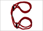 Kink Hogtied handcuffs for wrists & ankles in hemp - Red