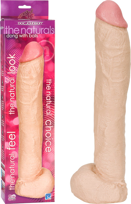Doc Johnson The Natural Dong with balls - 26 cm  (XXL)