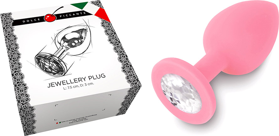 Plug anal en silicone Dolce Piccante - Rose (S)