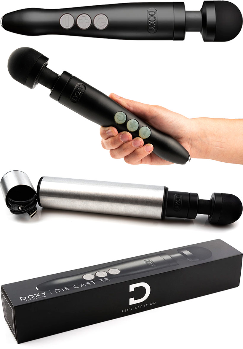 DOXY Die Cast 3R ultra-powerful and rechargeable vibrato - Black