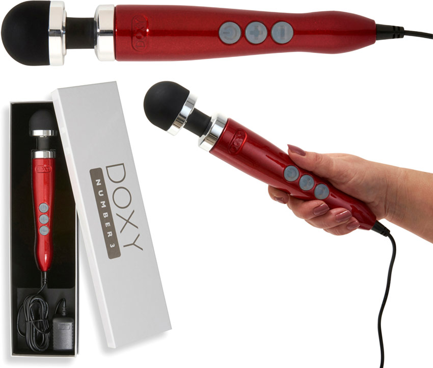 DOXY Die Cast 3 ultra-powerful vibrator - Red