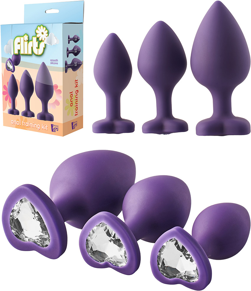 Set de plugs anaux Dream Toys Flirts - Violet (3 plugs anaux)