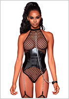 Dreamgirl 12495 Body with leash - Black (S/L)