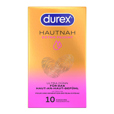 Durex Hautnah Extra Feucht |&nbsp;Paquet de 10 préservatifs lubrifiés