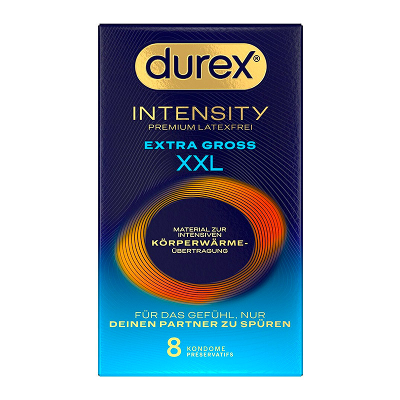 Durex Intensity XXL - Préservatif sans latex ultra-fin XXL (8 piéces)