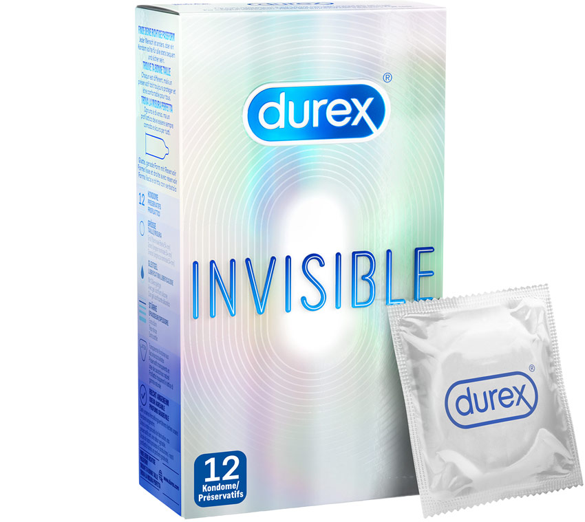 Durex Invisible - Sensibilité Ultime (12 Préservatifs)