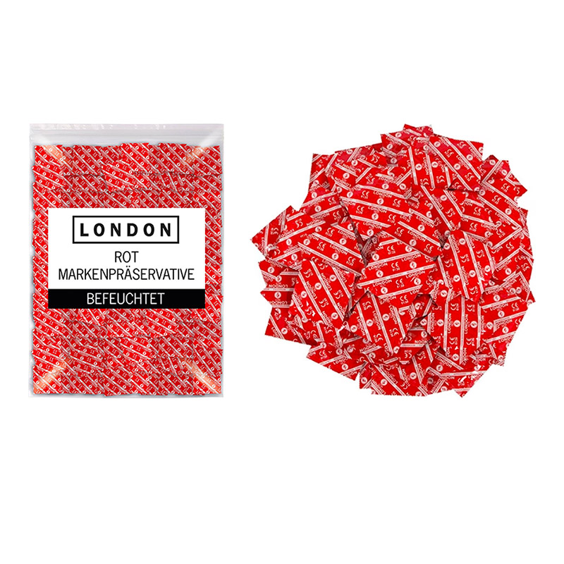 Durex London Rouge - Fraise (1000 Préservatifs)