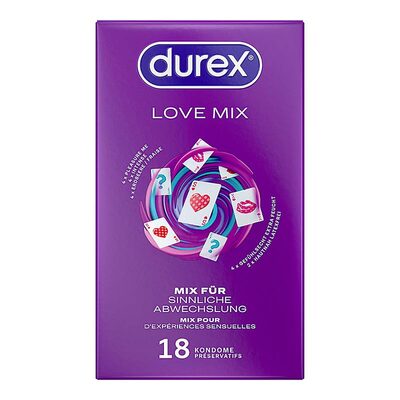 Durex Love Mix | Pack de 18 préservatifs de 5 variétés différentes