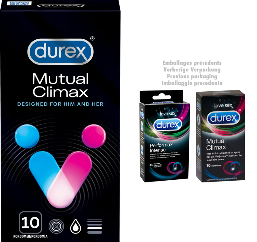 Durex Performax Intense - Orgasme mutuel (10 Préservatifs)