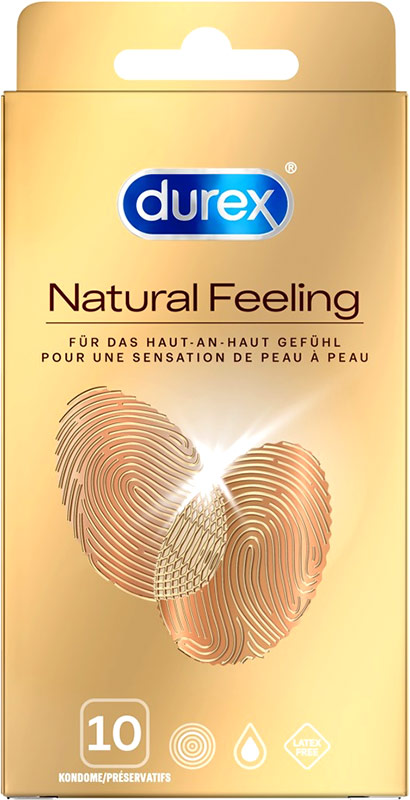 Durex Natural Feeling - Preservativi senza lattice (10 pezzi)