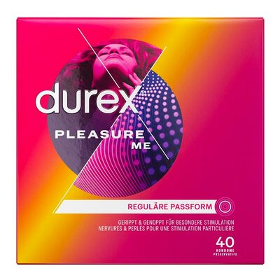 Durex Pleasure Me | 40 Préservatifs nervurés et perlés