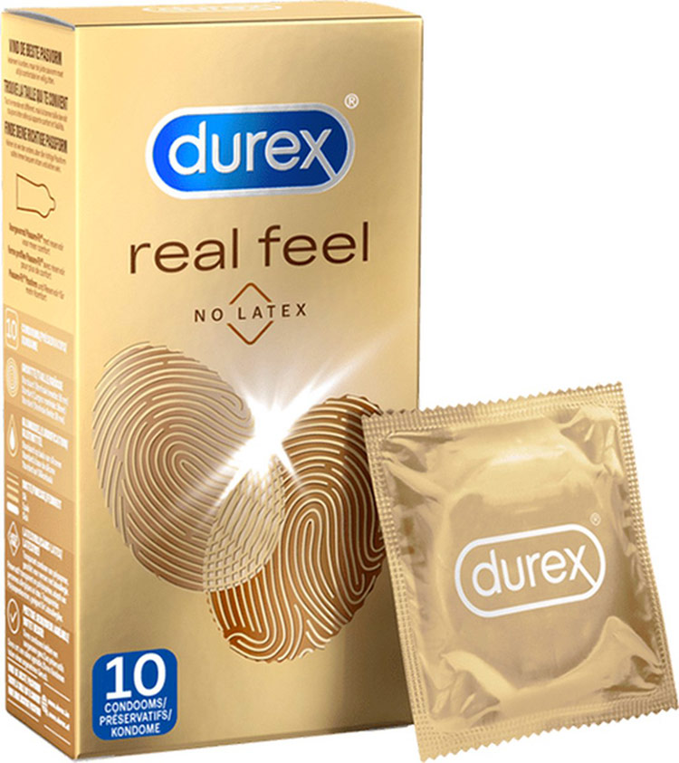 Durex Real Feel No Latex - Senza lattice (10 Preservativi)