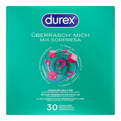 Durex Überrasch' Mich | Pack de 30 préservatifs assortis (4 variétés)