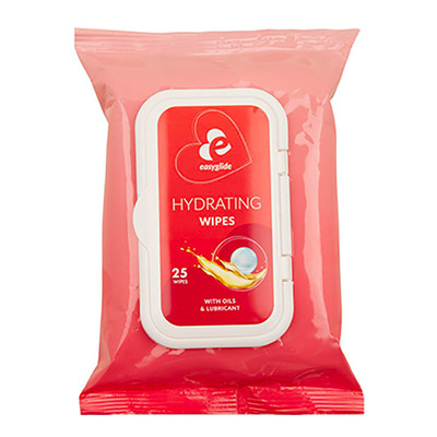 Easyglide | Feuchtigkeitsspendende Tücher mit Öl und Gleitmittel | 25 Tücher