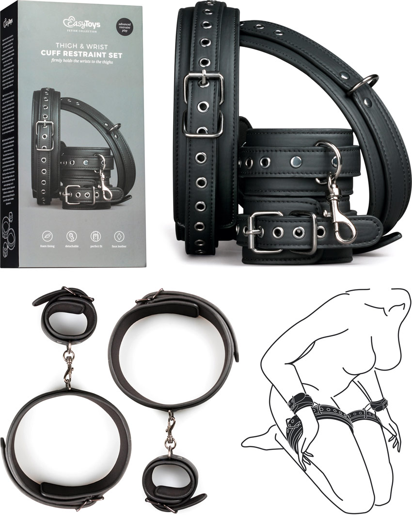 EasyToys restraint kit with restraints for the thighs and wrists