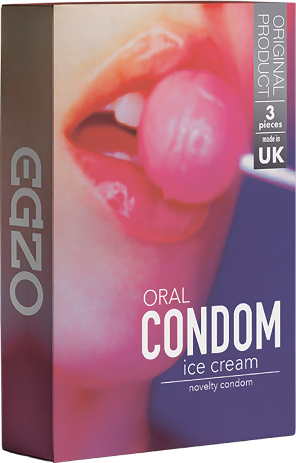 EGZO oral & flavoured condom - Ice Cream (3 Condoms)