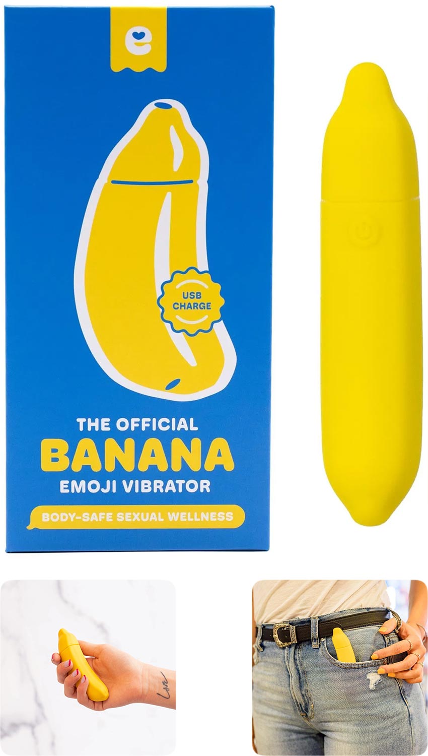 Emojibator Banana Aufladbarer Mini Vibrator (Banane)