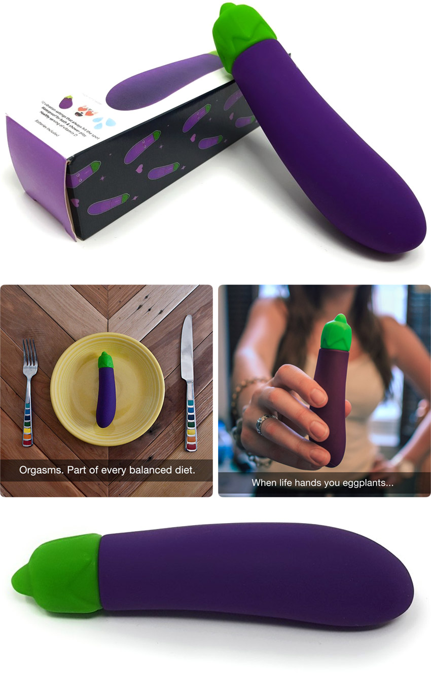 Mini vibratore Emojibator Eggplant (Melanzana)