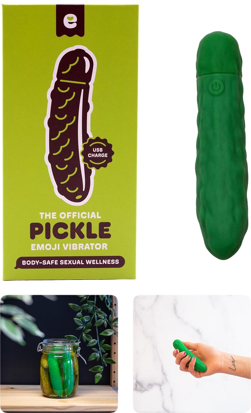 Emojibator Pickle Aufladbarer Mini Vibrator (Gurke)