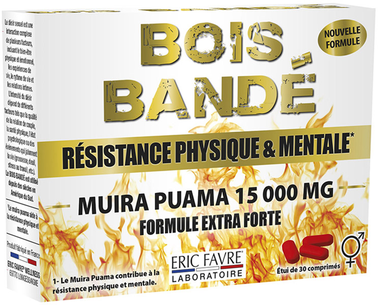 Bois Bandé Muira Puama - Formule Extra Forte - 30 comprimés