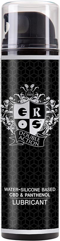 Lubrificante EROS Double Action CBD & Panthenol - 200 ml (acqua & silicone)