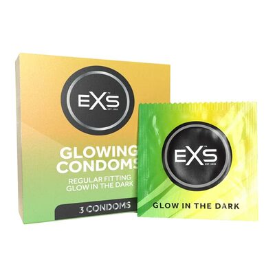 EXS Glowing | 3er-Pack im Dunkeln leuchtende Kondome