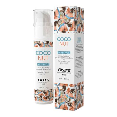 Exsens wärmendes & köstliches Massageöl - Kokosnuss - 50 ml