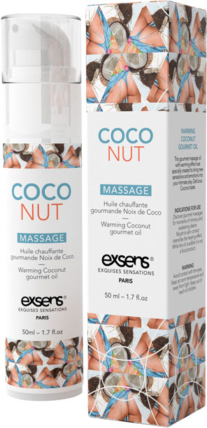 Exsens Warming & Gourmet Massage Oil - Coconut - 50 ml