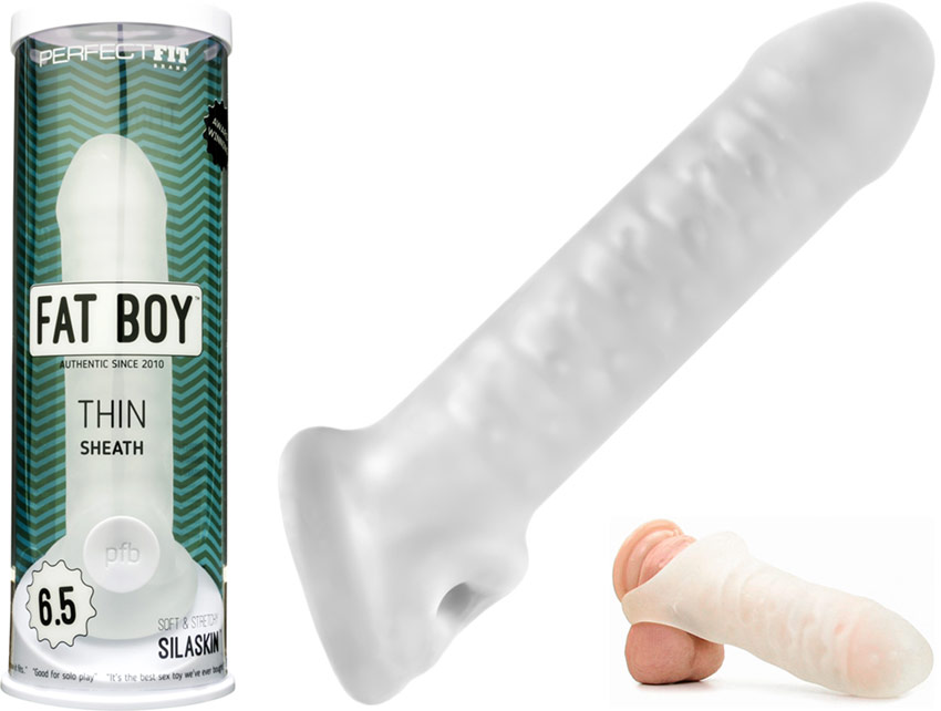 PerfectFit Fat Boy Thin Large - Cock Extender - Clear