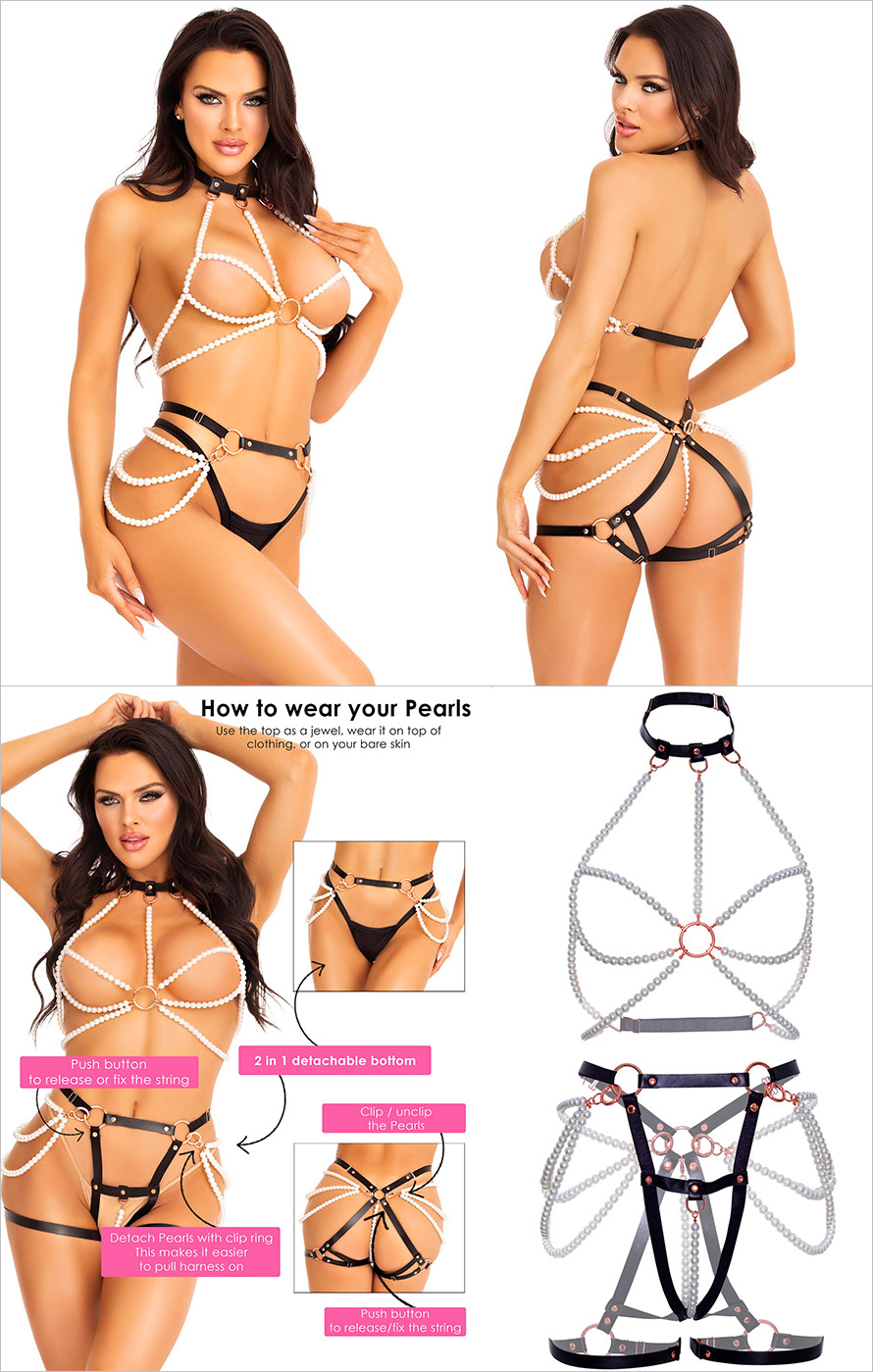 Leg Avenue KINK KI4049 Harness - Schwarz